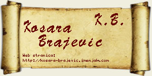 Kosara Brajević vizit kartica